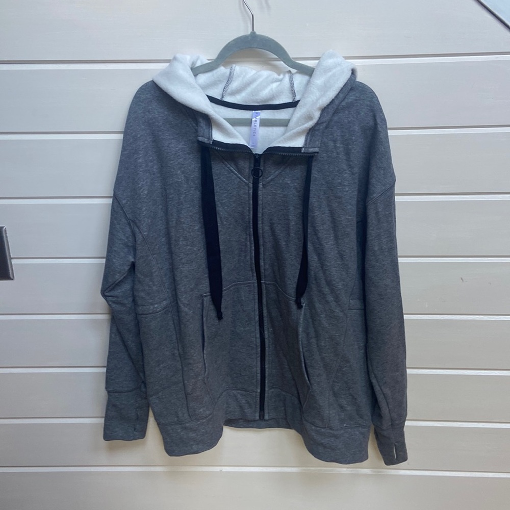 Fabletics gray hoodie zip up